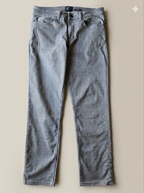 Ben Sherman Black and White Plaid Slim Fit Men's Pants